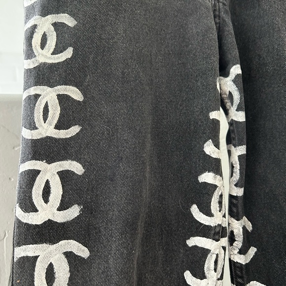 Black hand pained jeans - Picture 8 of 13